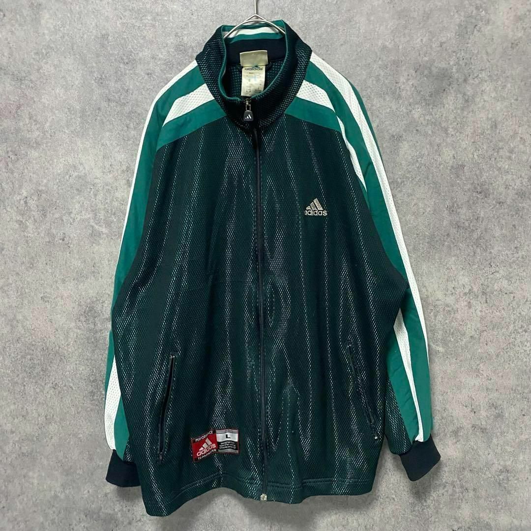 90s adidas アディダス メッシュパーカー 海外企画 フリーサイズ