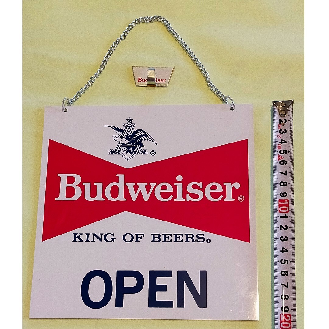 《入手困難品・未使用》Budweiser　OPEN＆CLOSE　看板・パネル１枚