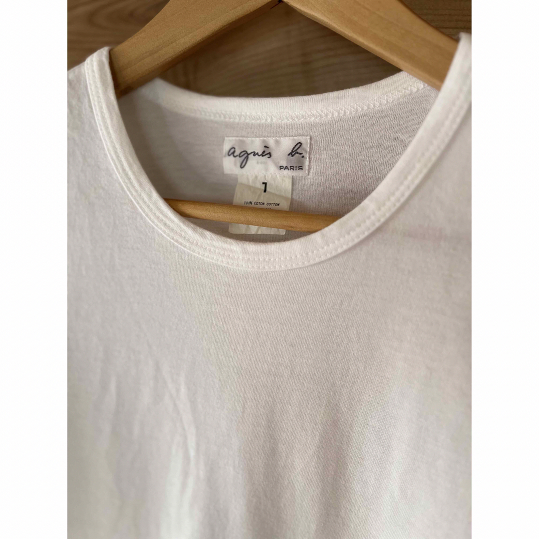 agnes b.(アニエスベー)のアニエスベー　シンプル白T 半袖カットソー レディースのトップス(Tシャツ(半袖/袖なし))の商品写真