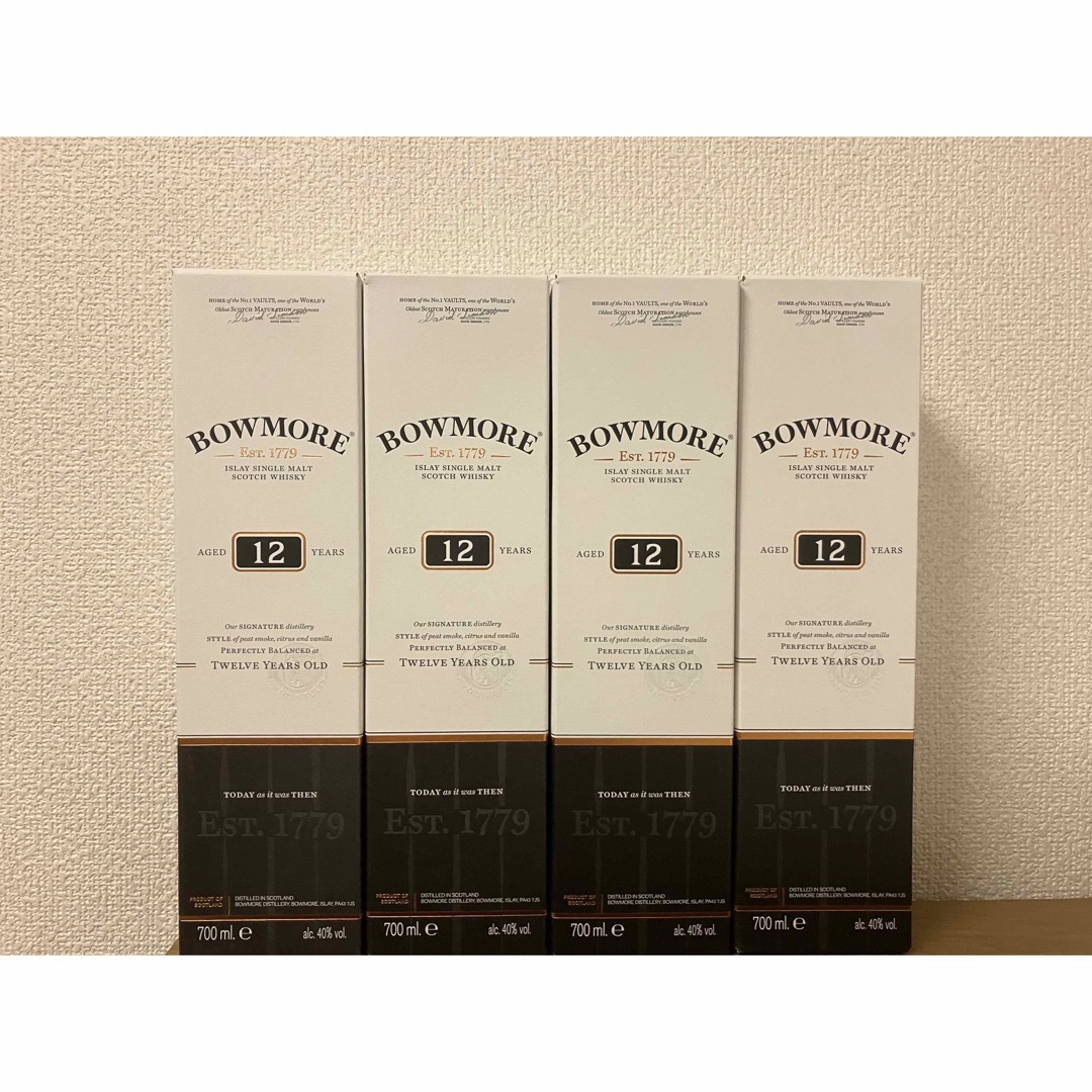 ボウモア 12年 700ml 4本 - ウイスキー