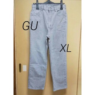 ジーユー(GU)のGU ハイウエストストレートジーンズ XL(デニム/ジーンズ)