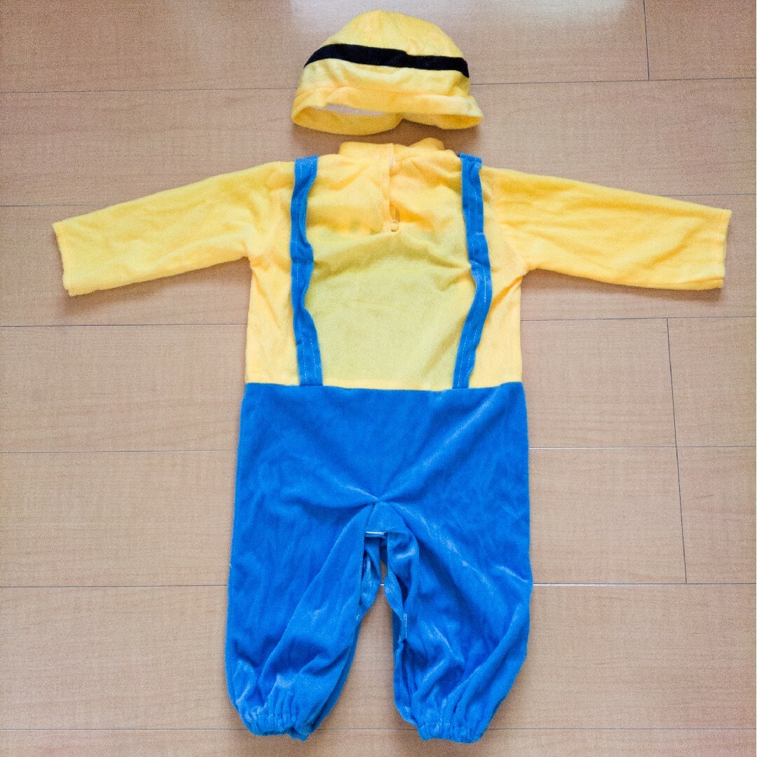 ミニオン(ミニオン)のミニオン　コスプレ　帽子　ロンパース　つなぎ キッズ/ベビー/マタニティのキッズ服男の子用(90cm~)(その他)の商品写真