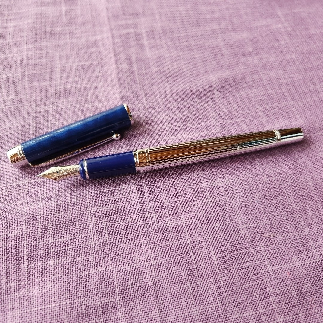 PILOT - パイロット 万年筆 グランセ ロジウム ブラック&ブルー PILOT - パイロット 万年筆 グランセ ロジウム ブラック&ブルー