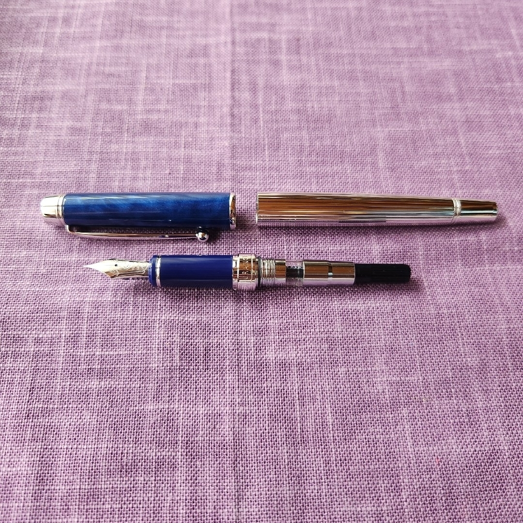 PILOT - パイロット 万年筆 グランセ ロジウム ブラック&ブルー PILOT - パイロット 万年筆 グランセ ロジウム ブラック&ブルー