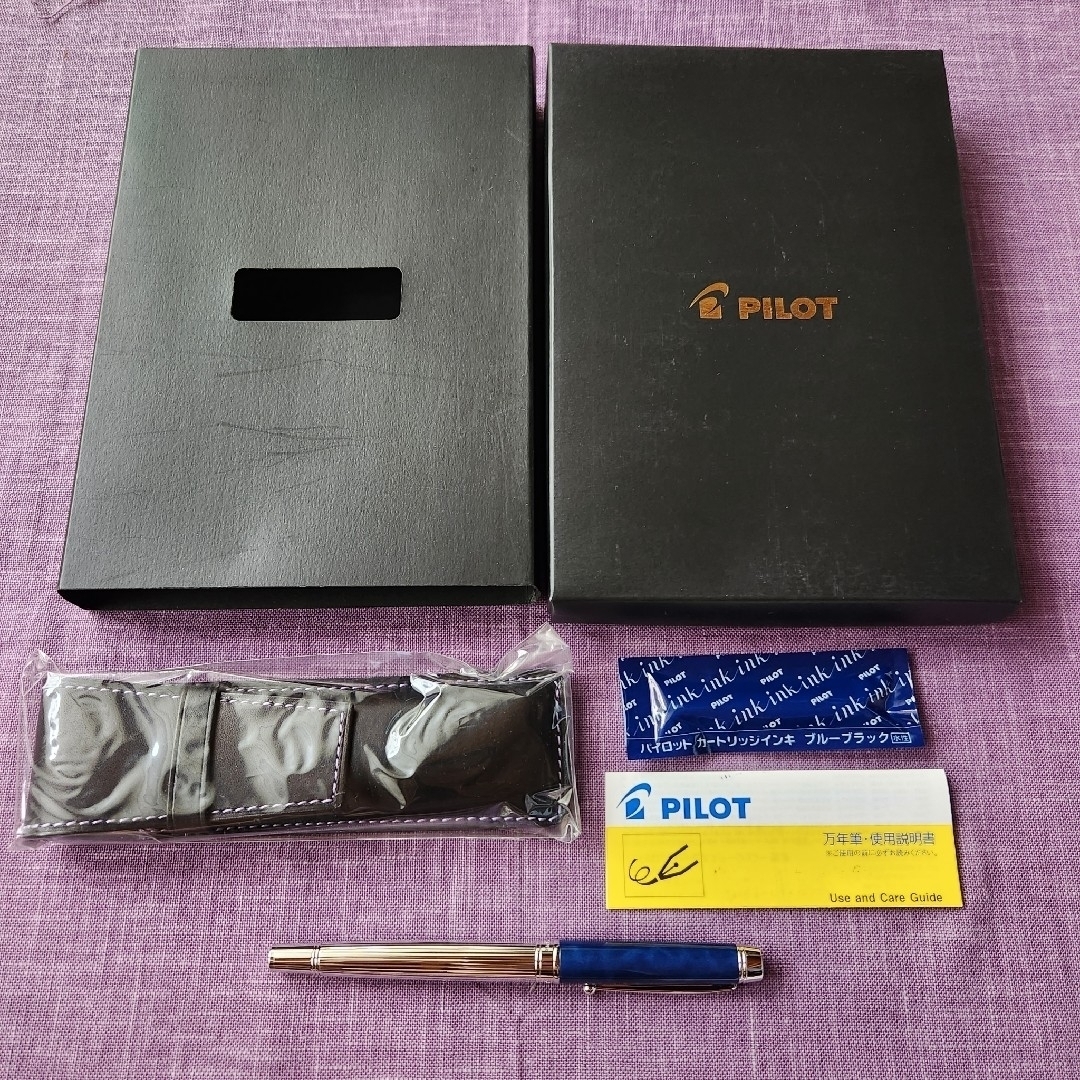 PILOT - パイロット 万年筆 グランセ ロジウム ブラック&ブルー PILOT - パイロット 万年筆 グランセ ロジウム ブラック&ブルー