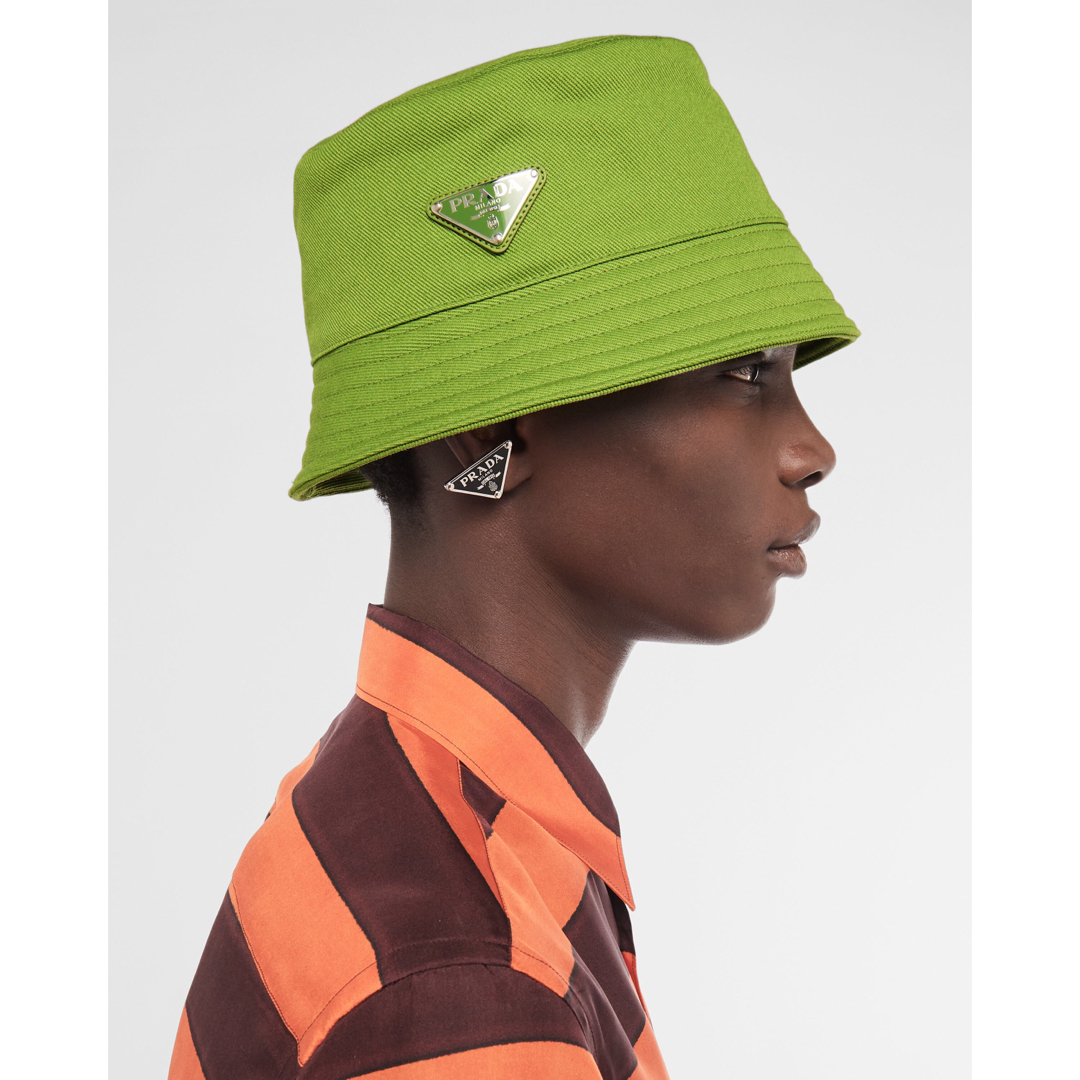 PRADA DRILL BUCKET HAT LIGHT GREEN XLサイズ