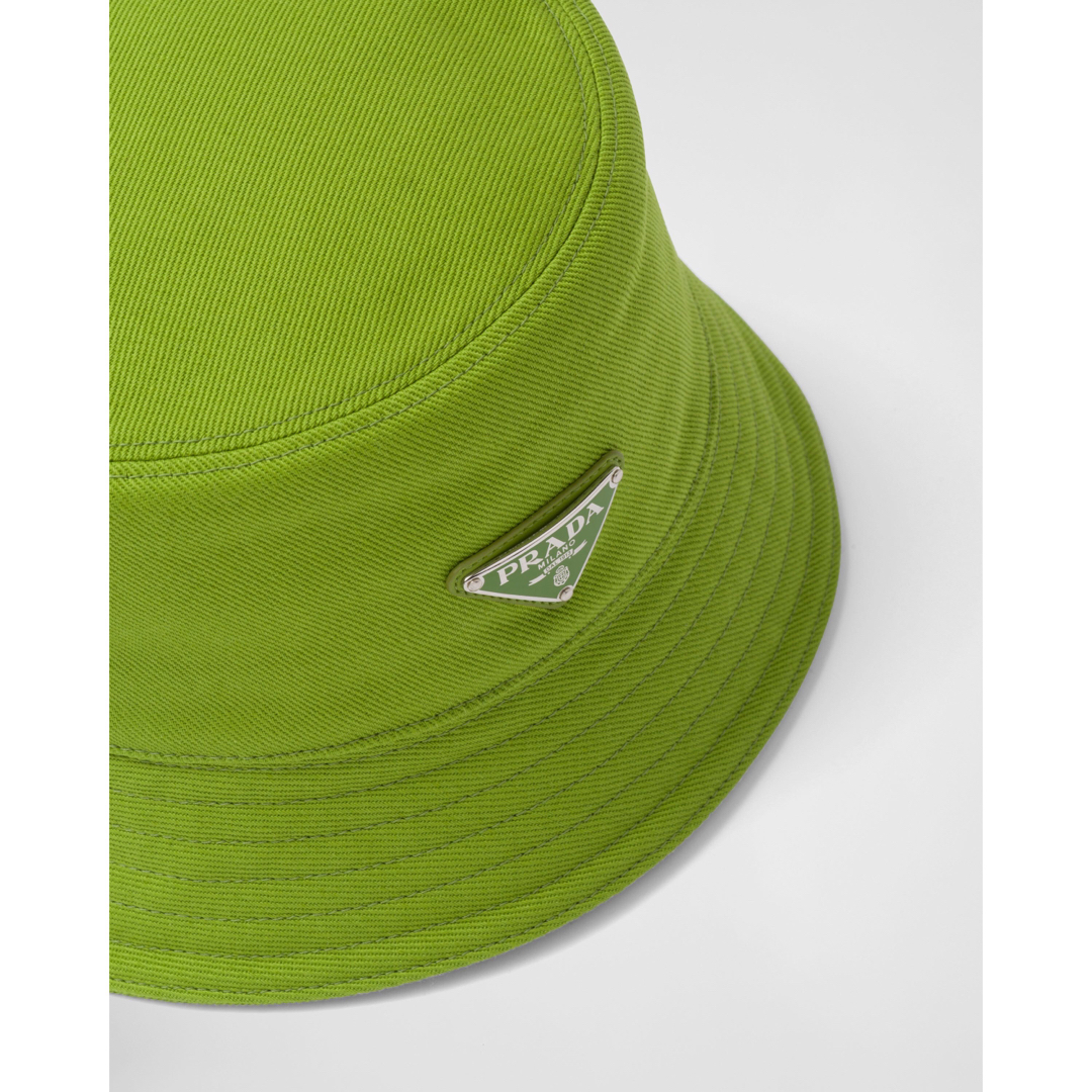 PRADA - PRADA DRILL BUCKET HAT LIGHT GREEN XLサイズの通販 by