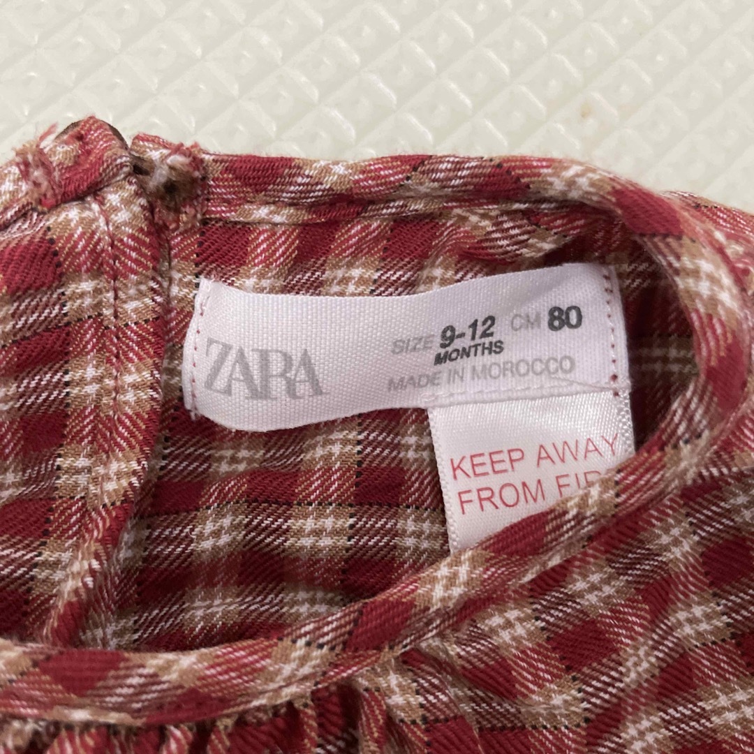 ZARA(ザラ)のZARA  チェックシャツ キッズ/ベビー/マタニティのベビー服(~85cm)(シャツ/カットソー)の商品写真