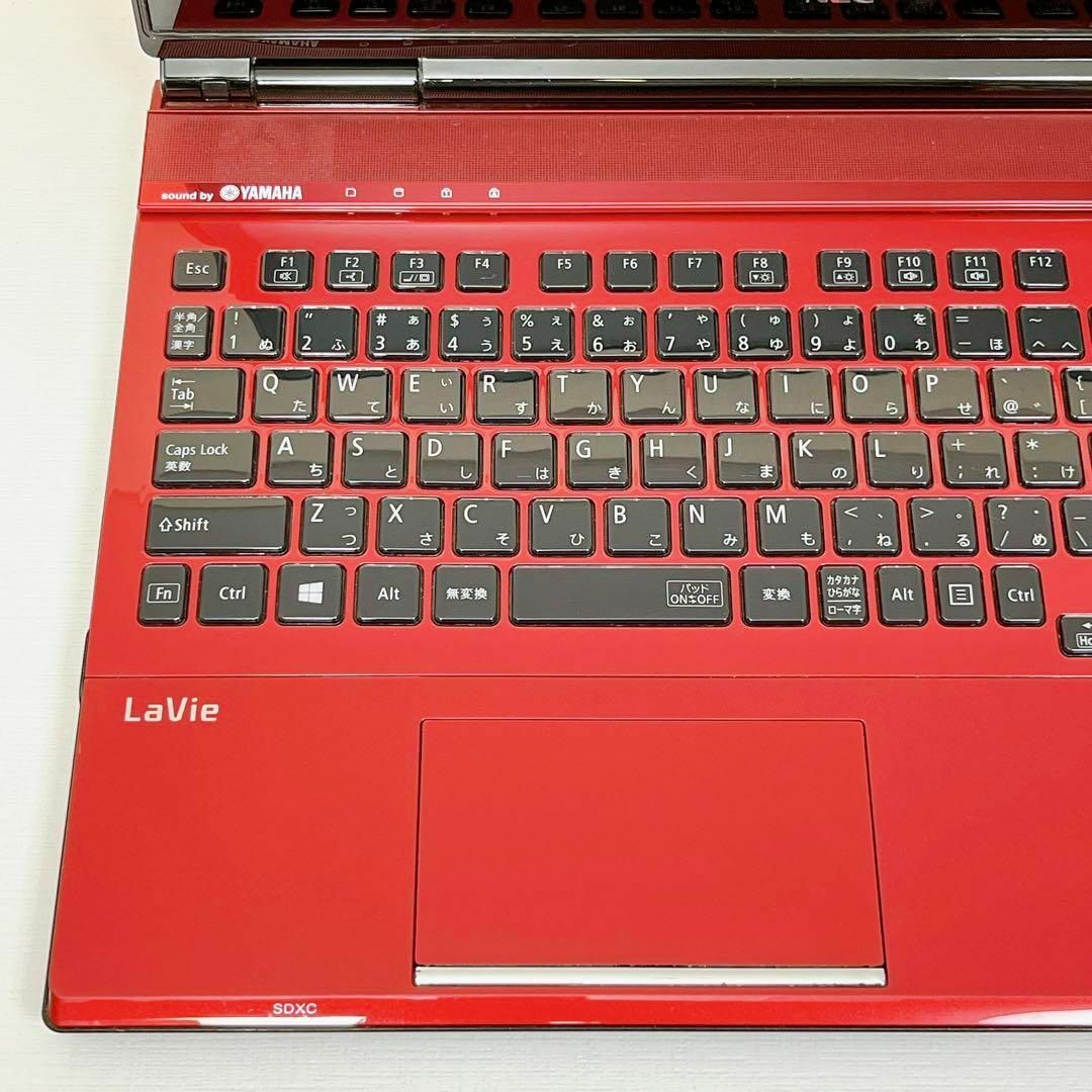 NEC - Core i7✨メモリ16GB新品SSD1TBブルーレイ✨赤ノートパソコン173