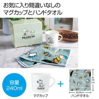 SNOOPY スヌーピー マグカップ＆ハンドタオルセット(グラス/カップ)