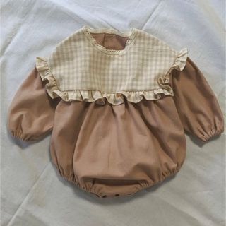 ハンドメイド　ロンパース　80(ロンパース)