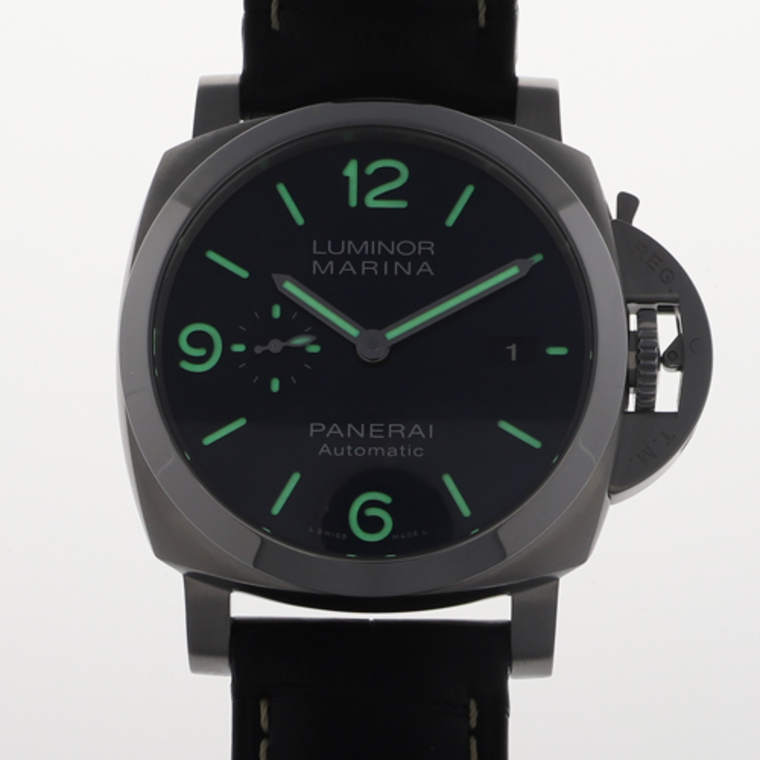 【117803】PANERAI パネライ  PAM01313 ルミノール マリーナ ブルーダイヤル SS/レザー(クロコ) 自動巻き ギャランティーカード 純正ボックス 腕時計 時計 WATCH メンズ 男性 男 紳士