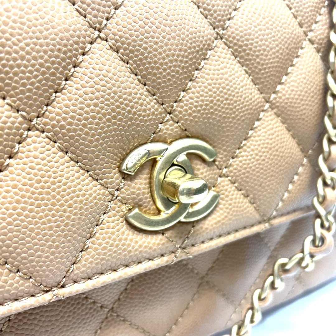 CHANEL(シャネル)のシャネル CHANEL ココハンドル XS マトラッセ A92990 ココマーク 2WAY カバン ショルダーバッグ キャビアスキン キャメル ブラウン 未使用 レディースのバッグ(ショルダーバッグ)の商品写真