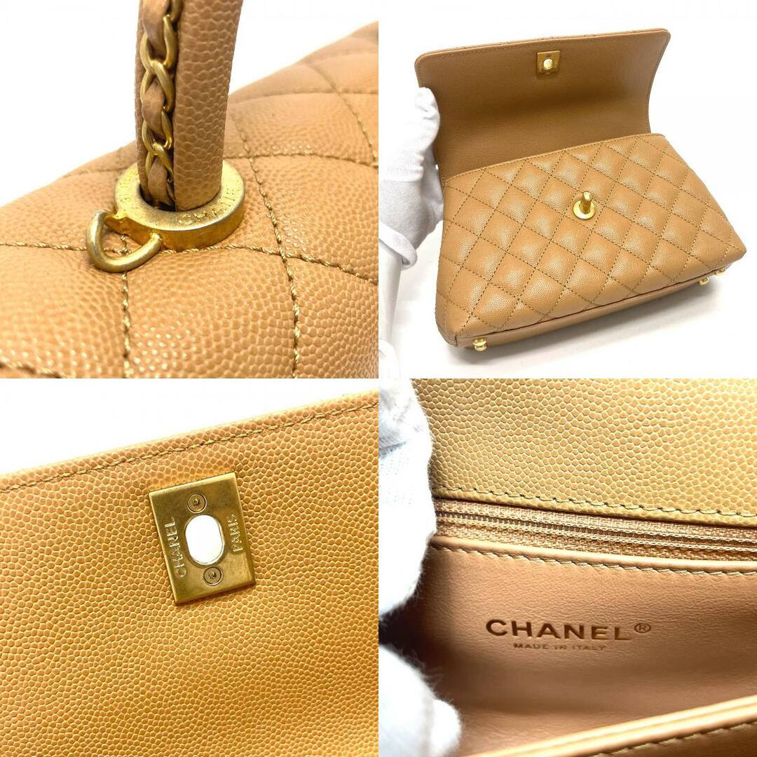 CHANEL(シャネル)のシャネル CHANEL ココハンドル XS マトラッセ A92990 ココマーク 2WAY カバン ショルダーバッグ キャビアスキン キャメル ブラウン 未使用 レディースのバッグ(ショルダーバッグ)の商品写真