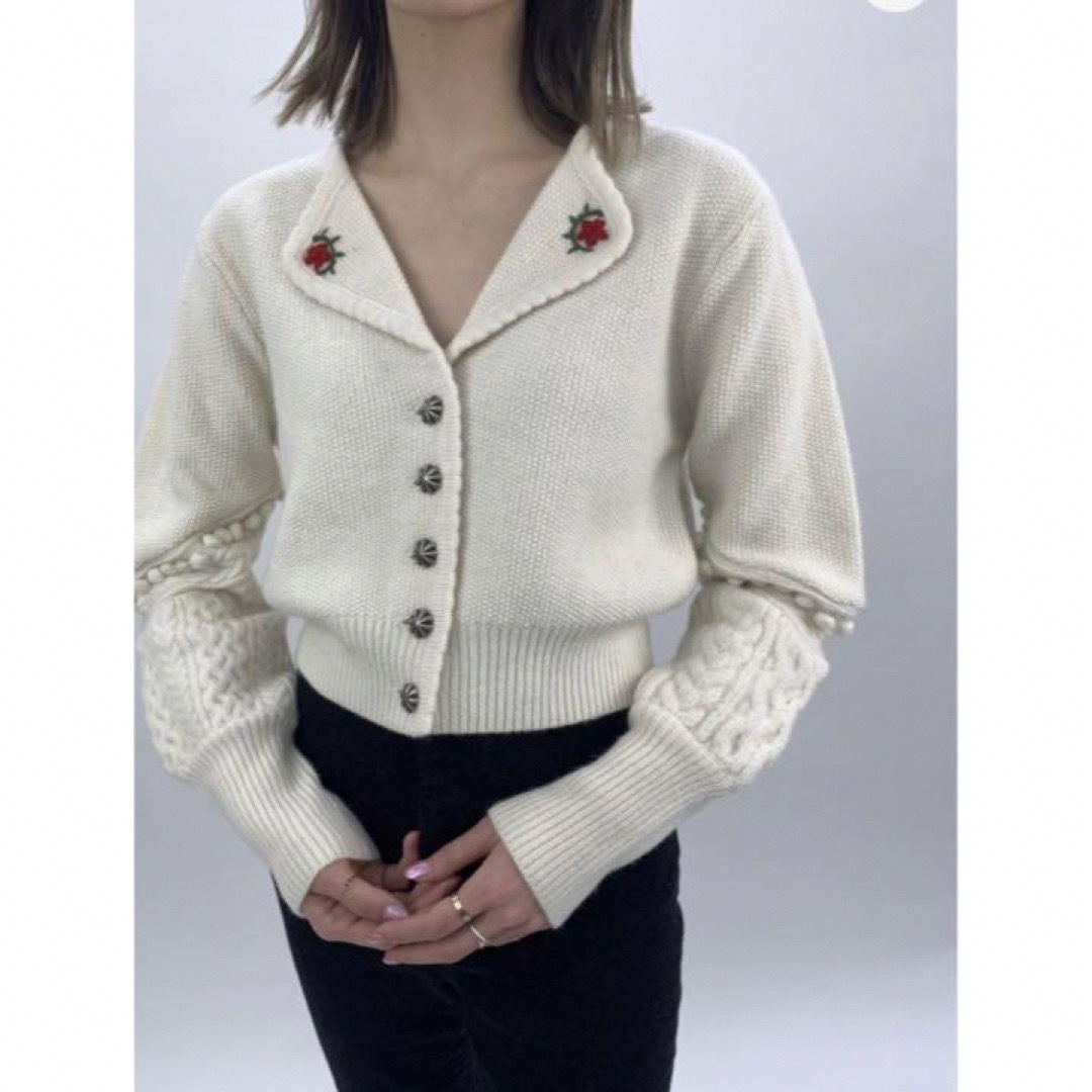 Verybrain Flower Embroidered Cardigan