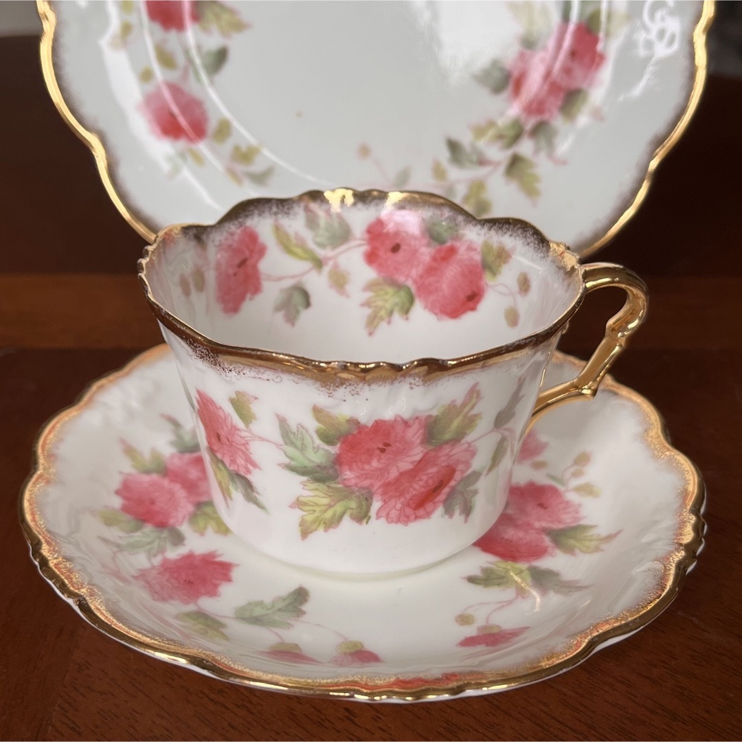 【希少品】英国製 コリングウッド★クリサンテマム★アンティークトリオ