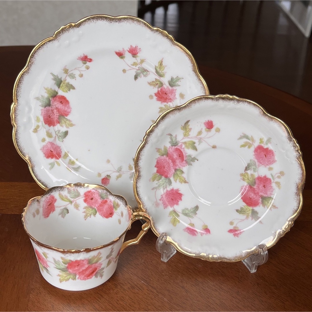【希少品】英国製 コリングウッド★クリサンテマム★アンティークトリオ