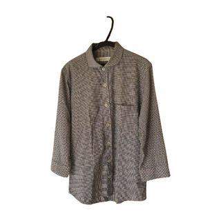 Men's Melrose メルローズ　シャツ　オープンカラー　長袖　チェック