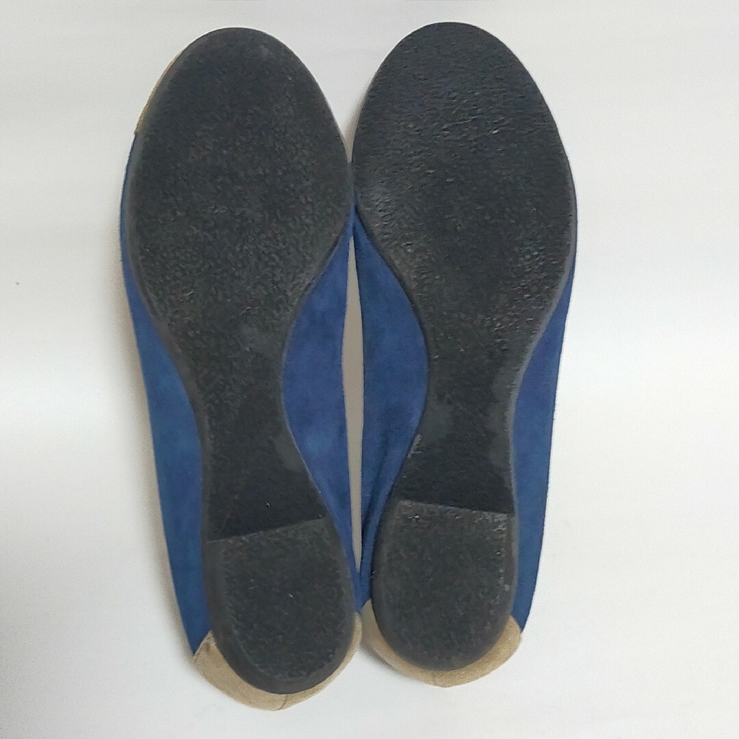 BRUNOMAGLI(ブルーノマリ)のブルーノマリ フラットパンプス ブルー×グレー 21.5 33 レディースの靴/シューズ(ハイヒール/パンプス)の商品写真