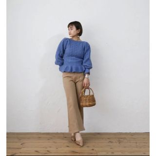 slit flare denim（beige）(デニム/ジーンズ)