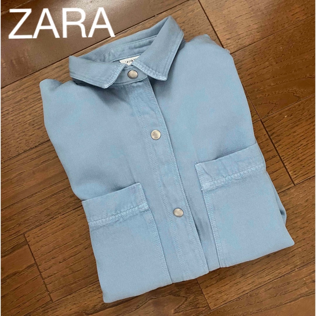 ZARA KIDS(ザラキッズ)のZARA ザラ シャツ デニム ブルー キッズ/ベビー/マタニティのキッズ服男の子用(90cm~)(ブラウス)の商品写真