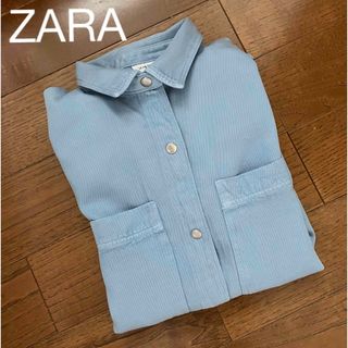 ザラキッズ(ZARA KIDS)のZARA ザラ シャツ デニム ブルー(ブラウス)