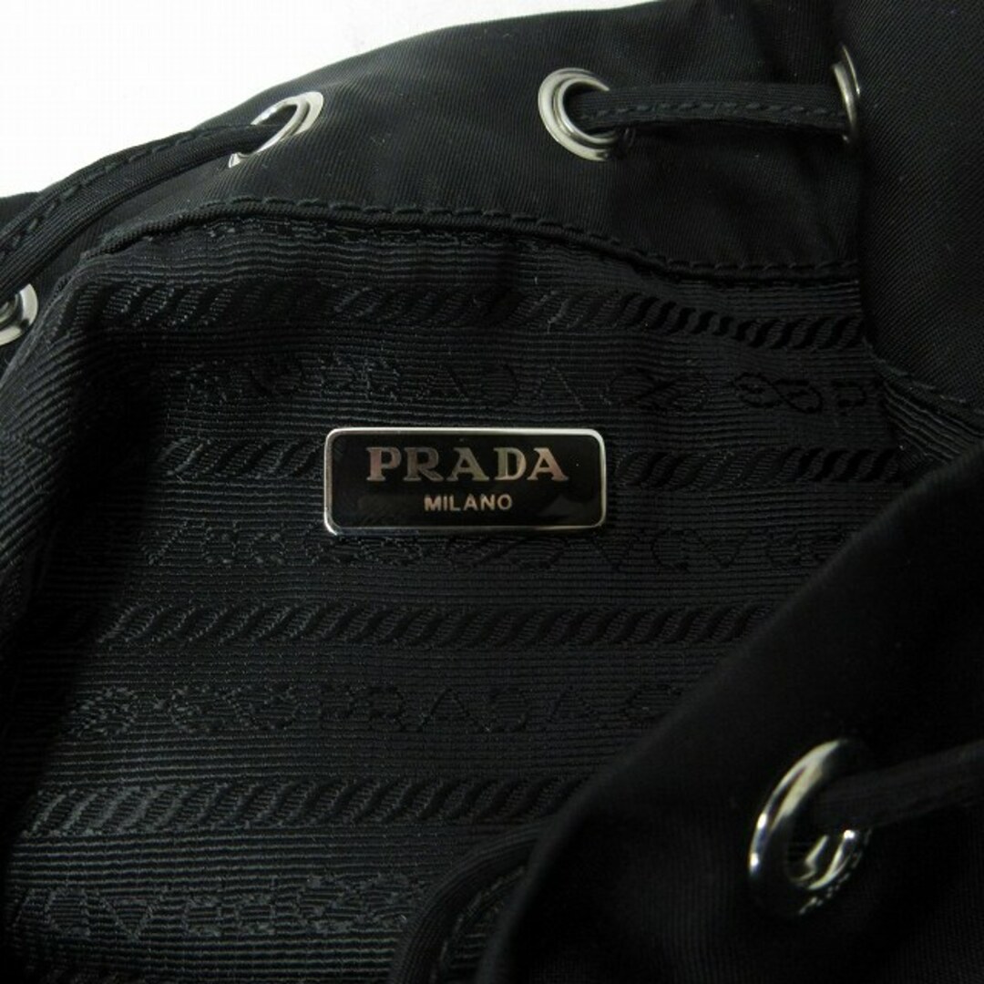 PRADA - プラダ 美品 巾着 三角プレート ナイロンポーチ ハンドバッグ