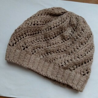 透かし編みベレー帽(ハンチング/ベレー帽)