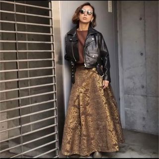 アメリヴィンテージ(Ameri VINTAGE)のAmeri vintage♡ DAMASK DIMENSIONAL SKIRT(ロングスカート)