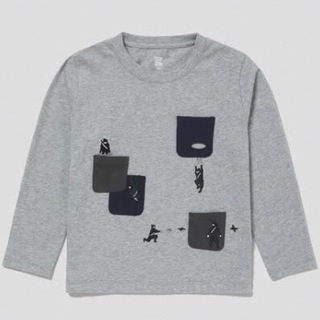 グラニフ(Design Tshirts Store graniph)のグラニフ　忍者　ロンＴ　100cm(Tシャツ/カットソー)