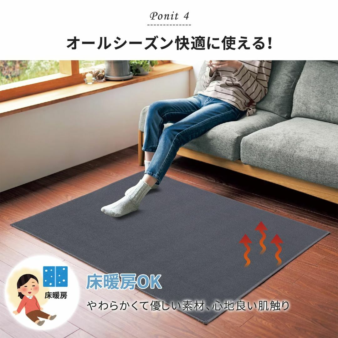 【色: グレー】BITTOP デスク チェアマット 160×130cm 厚さ5m