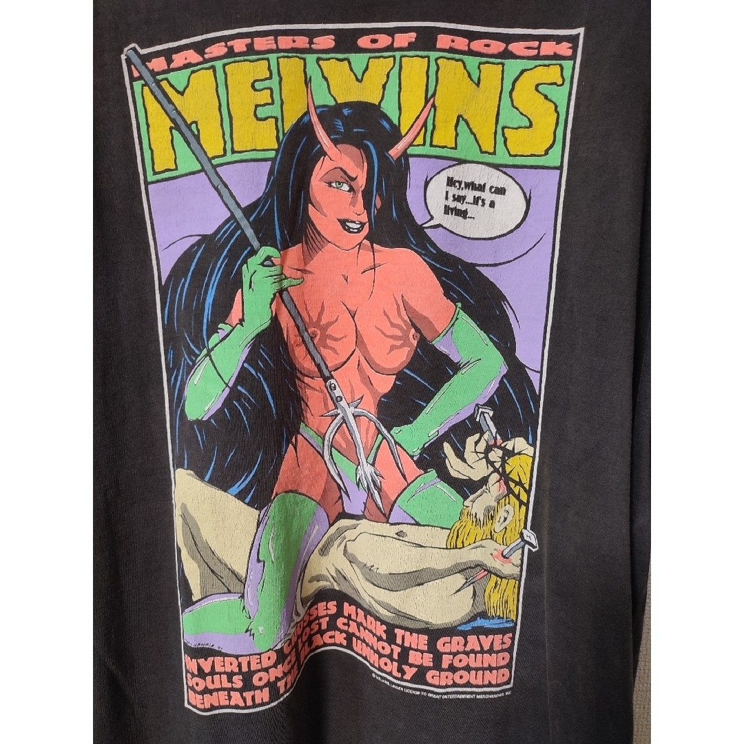 【値下げ不可】古着 90s Melvins フェード メンズのトップス(Tシャツ/カットソー(半袖/袖なし))の商品写真