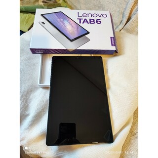 レノボ(Lenovo)の美品 Lenovo TAB6 SIMフリー 10インチ タブレット ホワイト(タブレット)