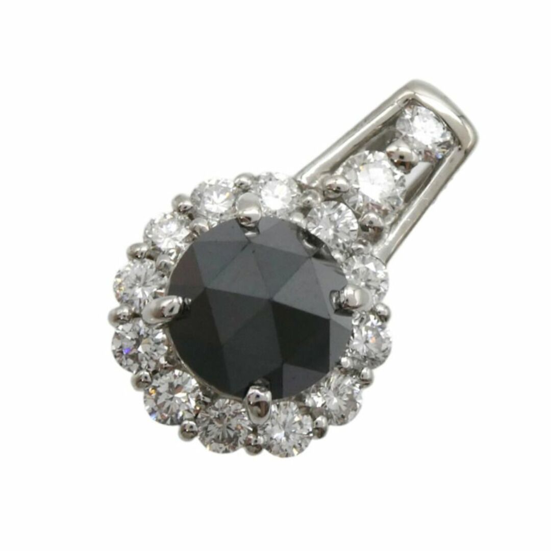 ペンダント Pt900 ブラックダイヤ0.70ct ダイヤモンド0.28ct-