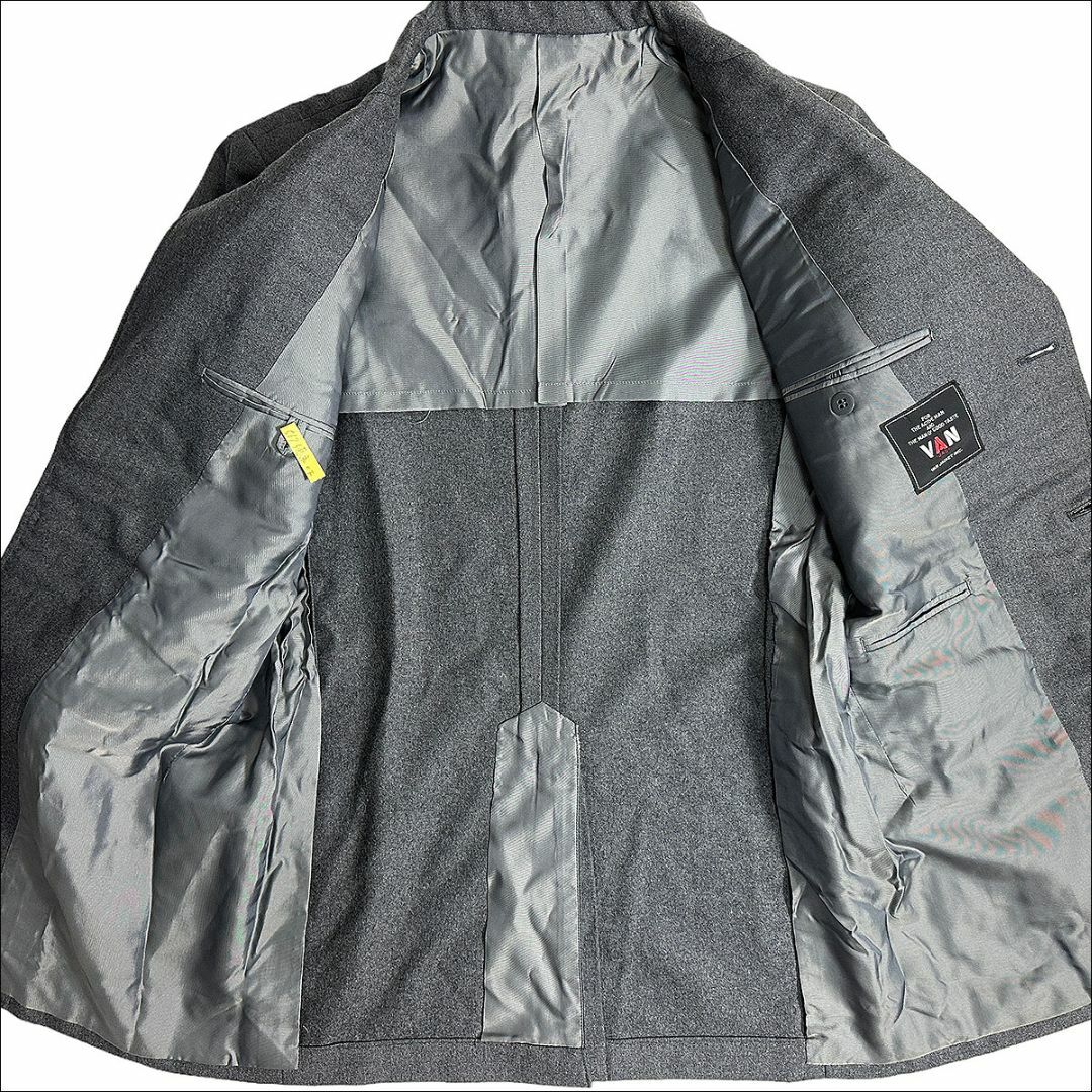 VAN Jacket - J6374 美品 VAN JAC ツイードジャケット グレー 170(M)の