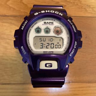 アベイシングエイプ(A BATHING APE)のCASIO G-SHOCK 1000個限定　シリアルナンバー入り　パープル(腕時計(デジタル))