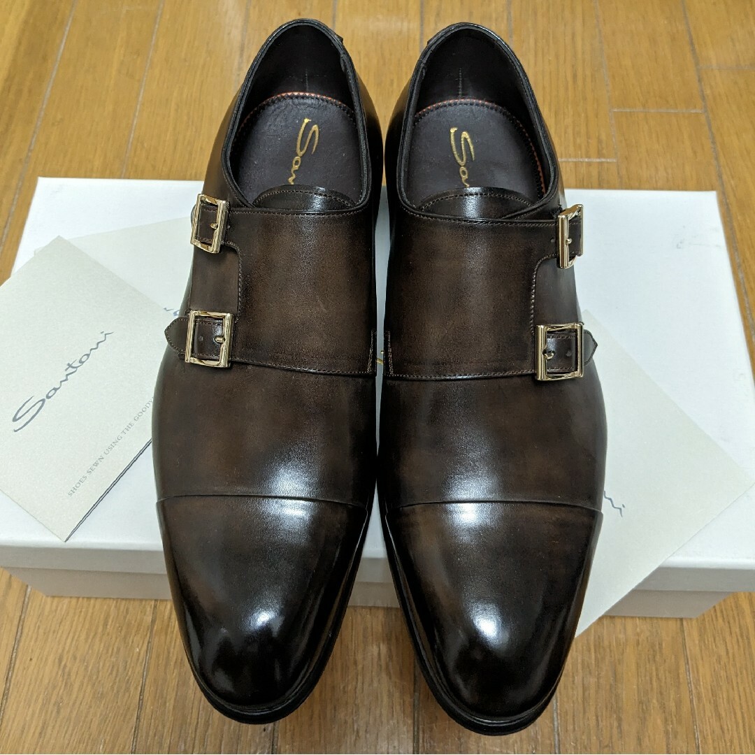 Santoni - Santoni ダブルモンクストラップ 5 ダークブラウン ...