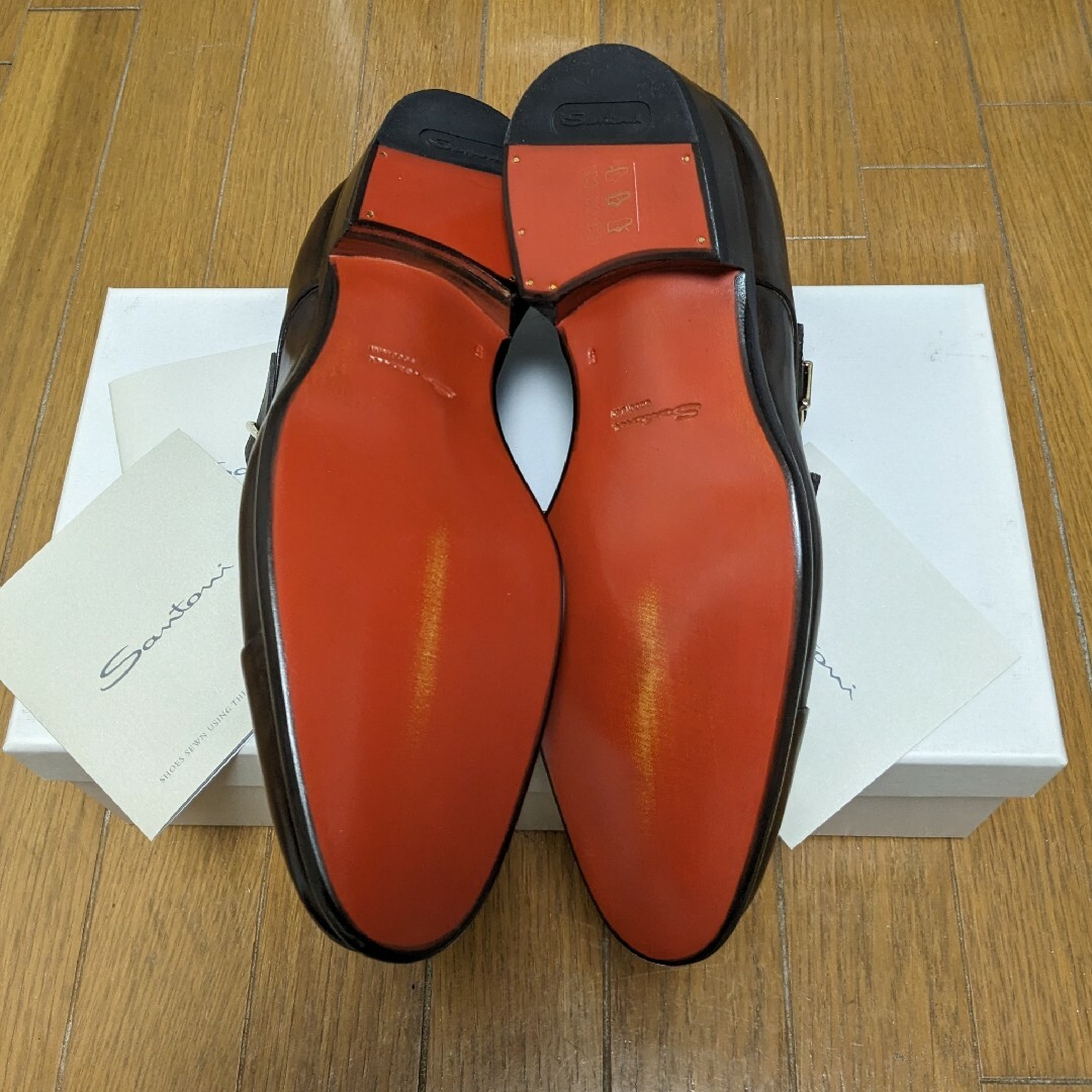 【美品】36 santoni サントーニ 革靴 ダブルモンク