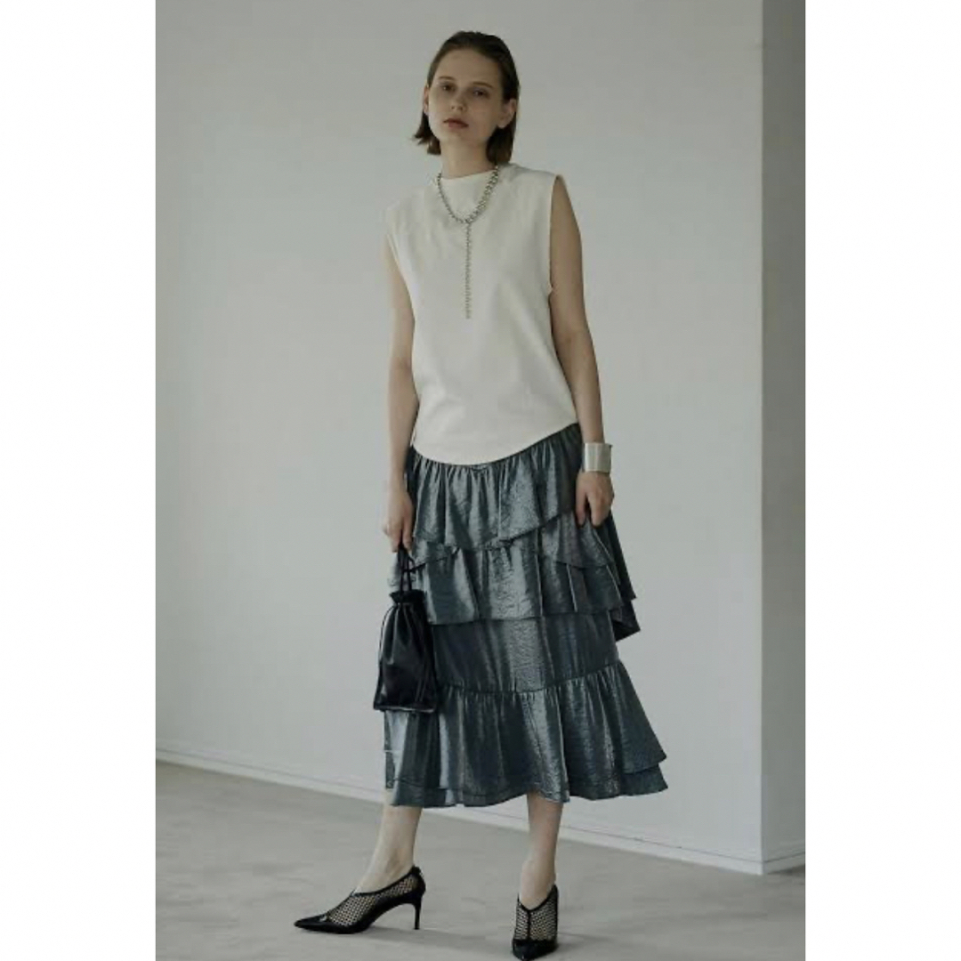 Ameri VINTAGE(アメリヴィンテージ)のAMERI vintage STRAGGLY TIERED SKIRT レディースのスカート(ロングスカート)の商品写真