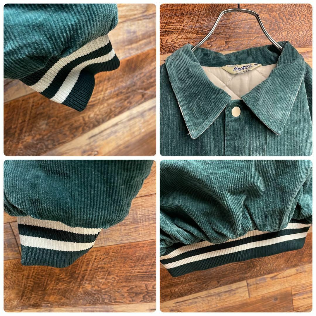 ART VINTAGE - バッカーズコーデュロイジャケットスタジャン緑グリーン