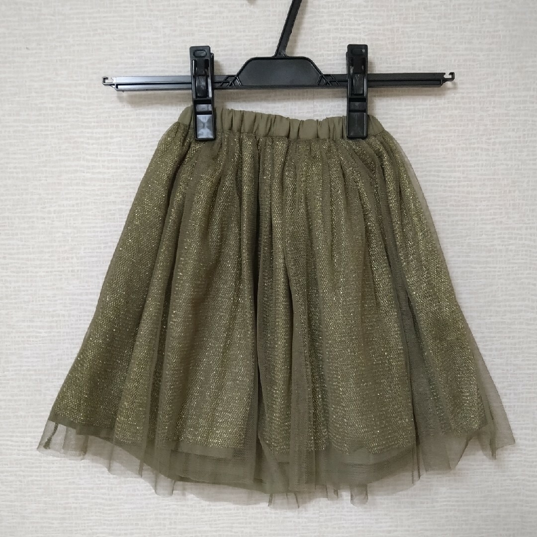 B:MING by BEAMS（ビーミングバイビームス）　ラメチュールスカート キッズ/ベビー/マタニティのキッズ服女の子用(90cm~)(スカート)の商品写真