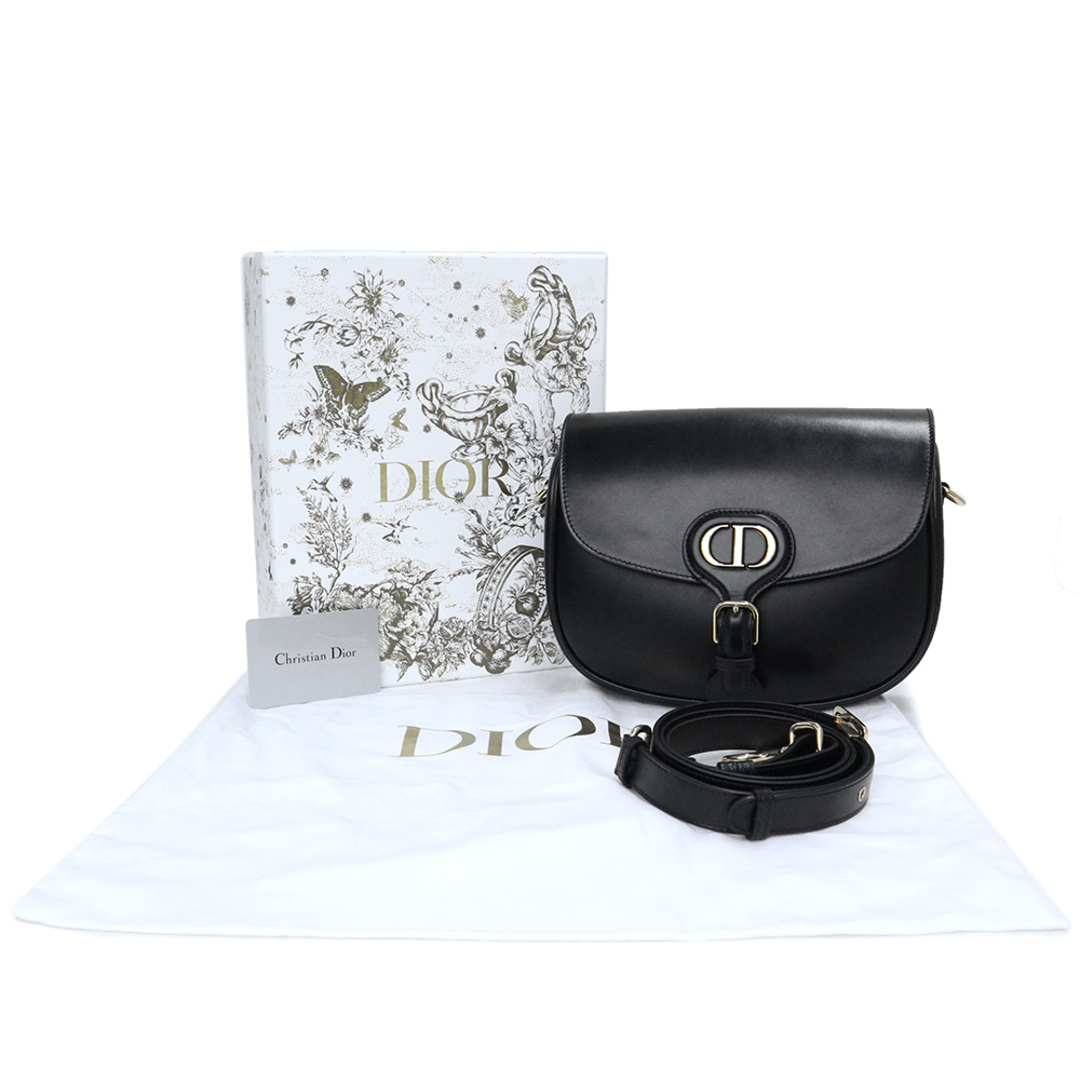 Dior ディオール カーフ レザー セミショルダーバッグ ブラック 金具