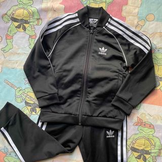 アディダス(adidas)のadidas♡キッズ♡ジャージ上下♡クロ♡110(ジャケット/上着)