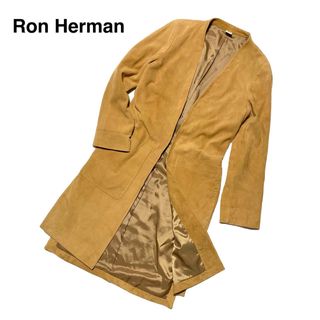 ロンハーマン(Ron Herman)の☆ロンハーマン スエード調 ノーカラー スリット レザー ロングコート(ロングコート)