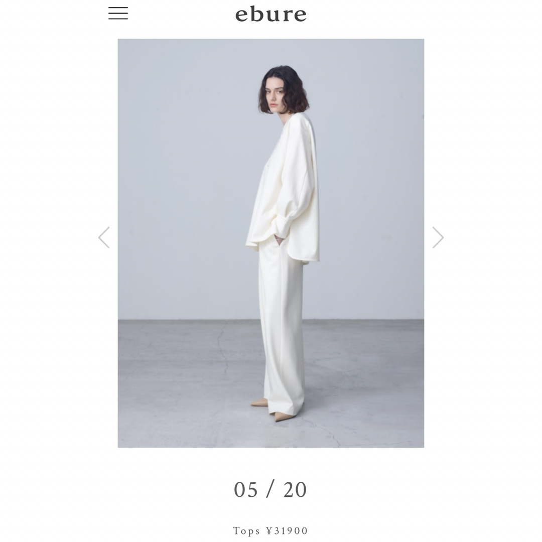 ebure エブール23AW新品タグ付ソフトスムースクルーネックカットソー38