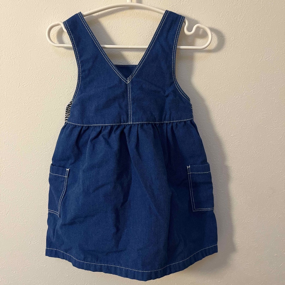 PETIT BATEAU(プチバトー)のプチバトー　ジャンバースカート　18m 81cm キッズ/ベビー/マタニティのベビー服(~85cm)(ワンピース)の商品写真