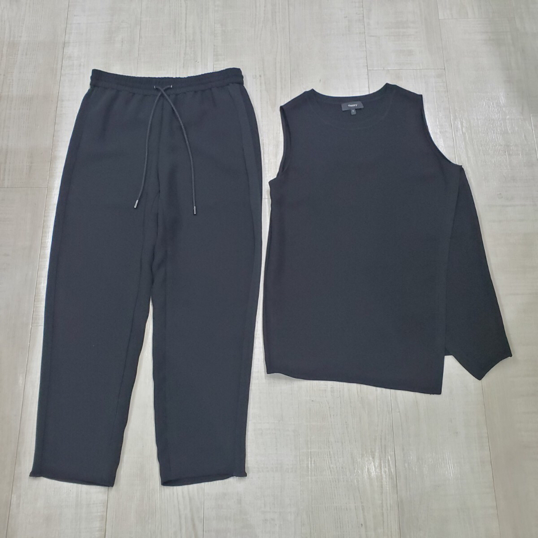21ss セオリー CREPE COMBO set up パンツ ノースリーブ 21ss セオリー CREPE COMBO set up パンツ ノースリーブ