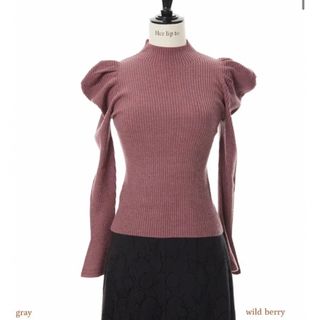 Volume Sleeve Rib Knit Top herlipto | フリマアプリ ラクマ