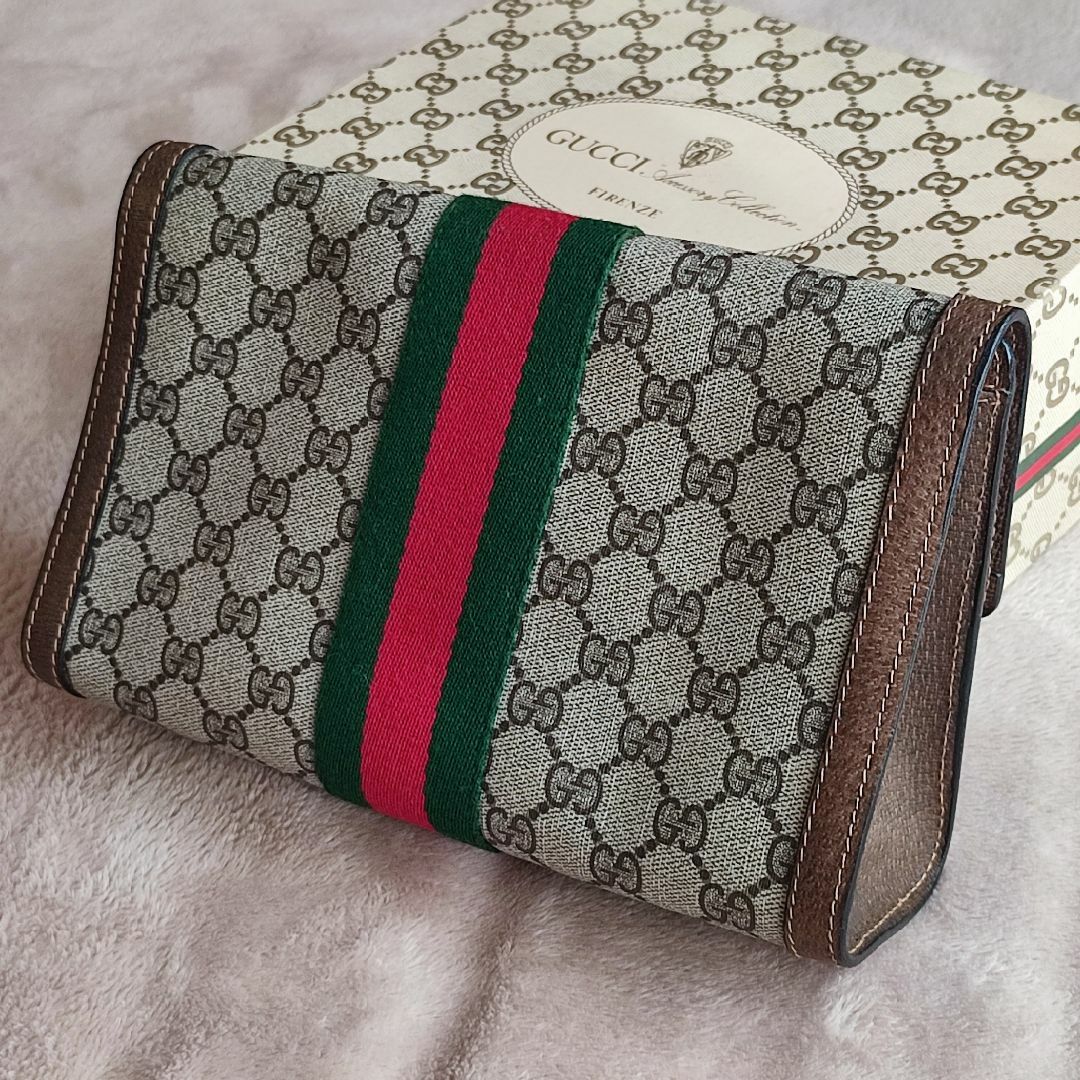 Gucci - OLD GUCCI オールドグッチ シェリーライン クラッチバッグの