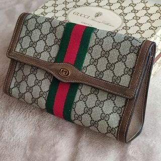 Gucci - OLD GUCCI オールドグッチ シェリーライン クラッチバッグの